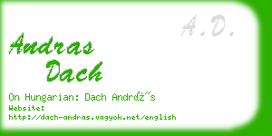 andras dach business card